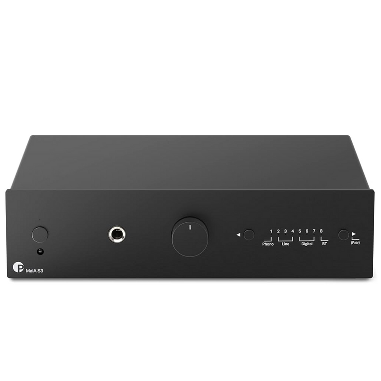 Pro-Ject Maia S3 Integrated Amplifier Black - front hero view