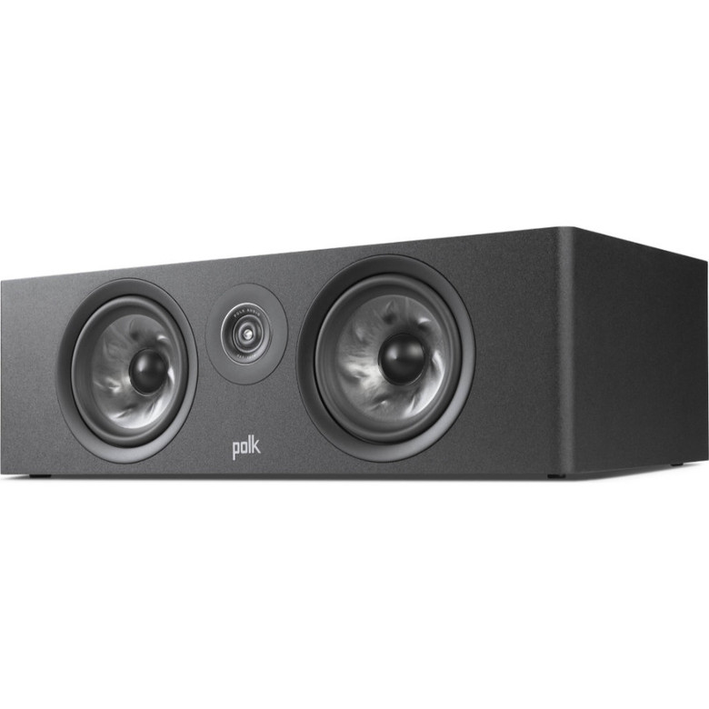 Polk Audio Reserve R400 Centre Speaker Black front angle without grille
