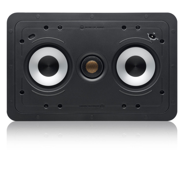 Monitor Audio CP-WT140-LCR In-Wall Speaker - front view showing twin MMP II drivers and C-CAM gold dome tweeter