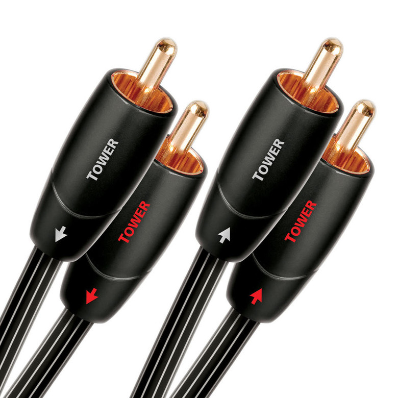 AudioQuest Tower RCA to RCA Interconnect Cable (20m Pair) — RCA connector close-up