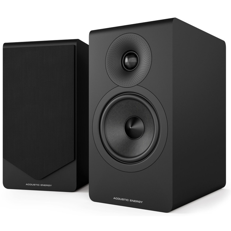 Acoustic Energy AE300 MK2 Bookshelf Speakers Matte Black (Pair) — hero view