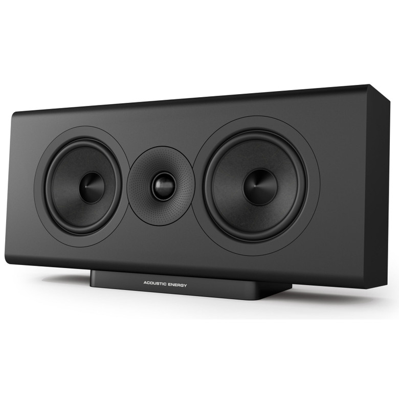 Acoustic Energy AE307 MK2 On-Wall Speaker Matte Black (Single) — front view showing both orientations