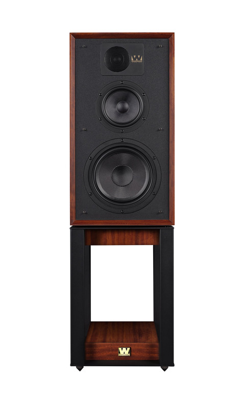 Wharfedale Linton Standmount Speakers Mahogany Red (Pair) — front view