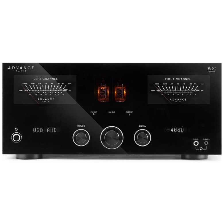 Advance Paris A12 Apex Integrated Amplifier Black — front view