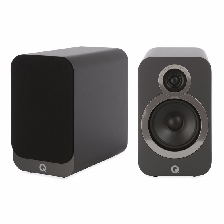 Q Acoustics 3020i Bookshelf Speakers Graphite (Pair) — hero view