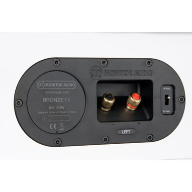 Monitor Audio Bronze 6G FX Surround Speakers White (Pair) — terminal panel