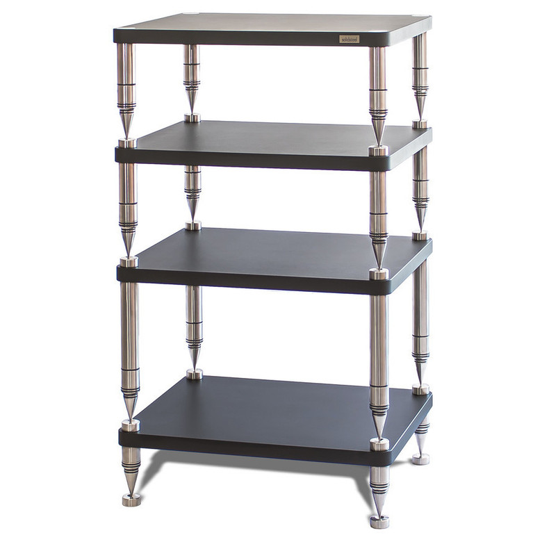 Solid Steel HP-4 Ceramic Hi-Fi Rack (Slate Black)