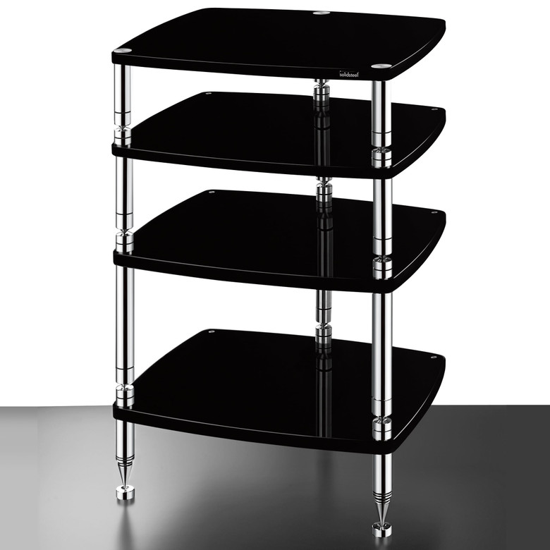 Solid Steel HS-4 Hi-Fi Rack (Gloss Black) — hero view