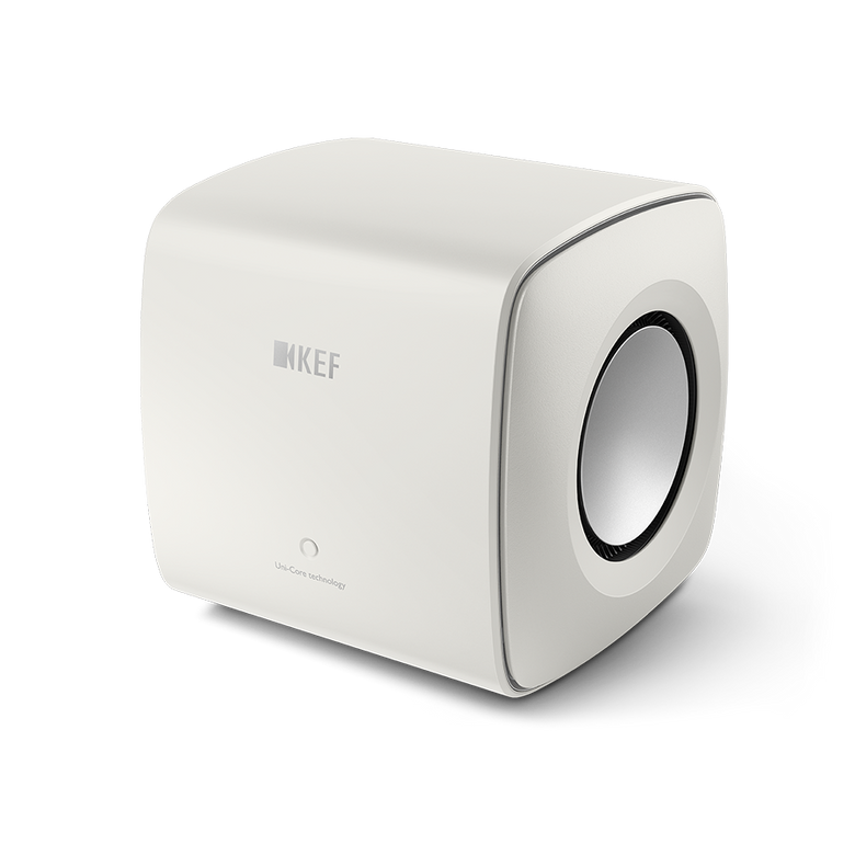 KEF KC62 Subwoofer Mineral White — hero view