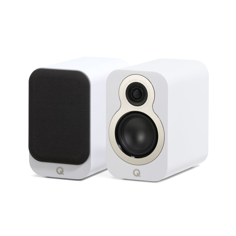 Q Acoustics 3010c Bookshelf Speakers Satin White - Pair