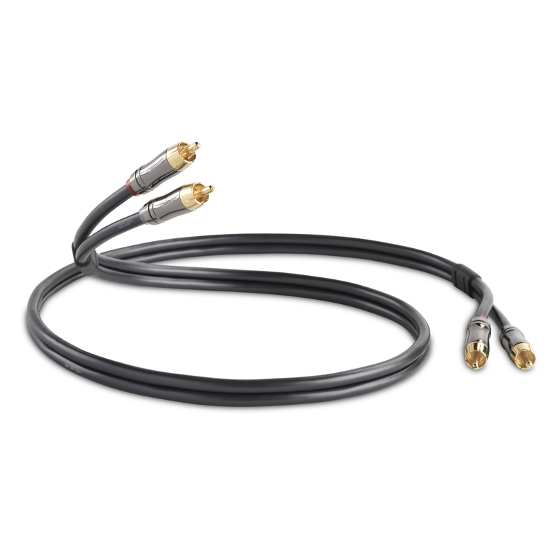 QED Performance Audio 40 Analogue Interconnect Cable — full cable view with RCA connectors
