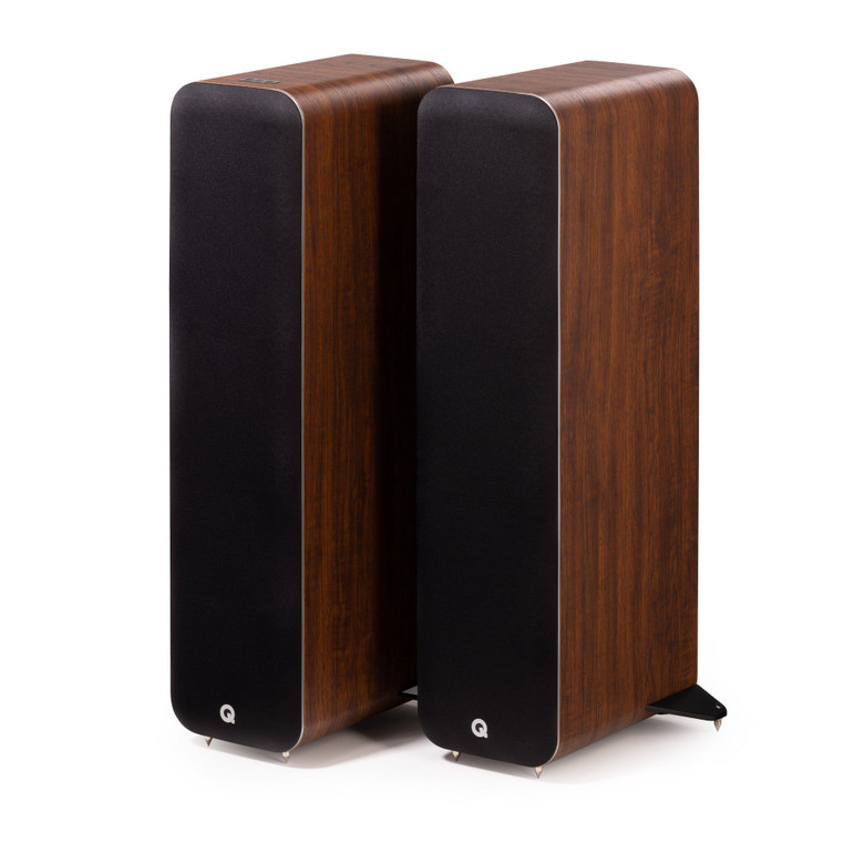Q Acoustics M40 Wireless Micro-Tower Speakers Walnut (Pair) — hero view