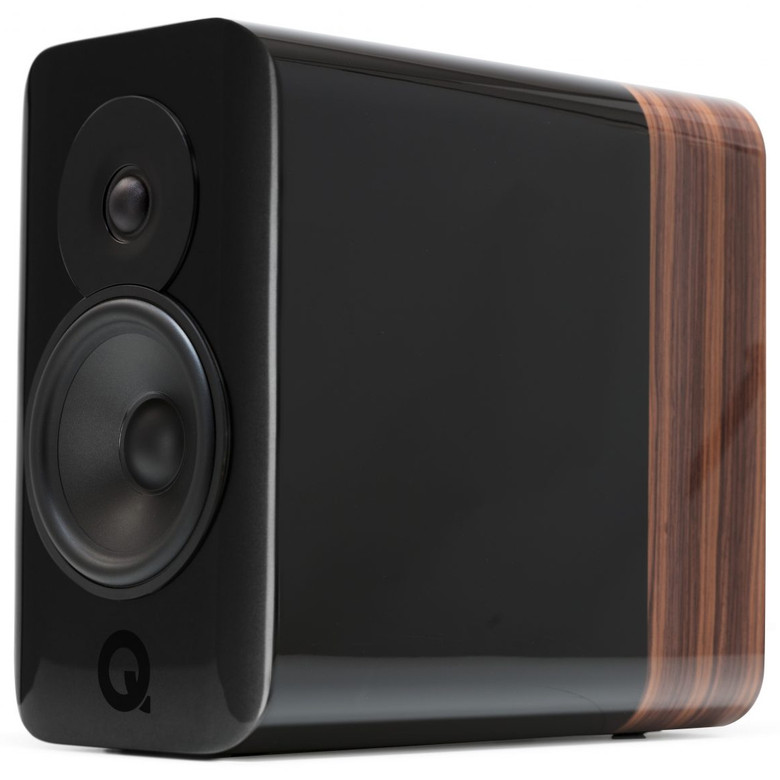 Q Acoustics Concept 300 Standmount Speakers Black and Rosewood (Excl. Stand) (Pair) — hero view