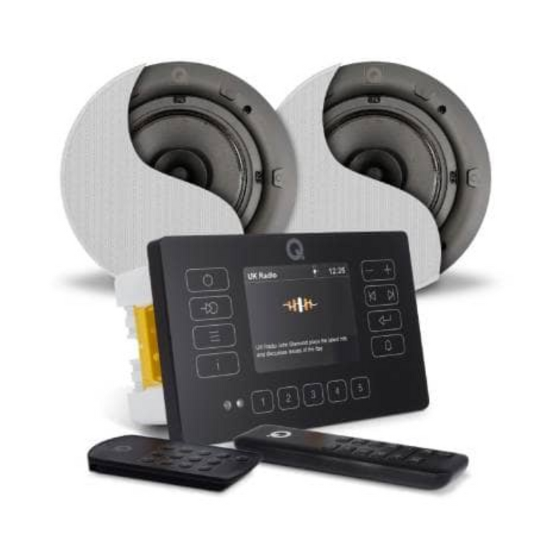 Q Acoustics E120 + Qi65CB In-Ceiling Speaker System Black — hero view