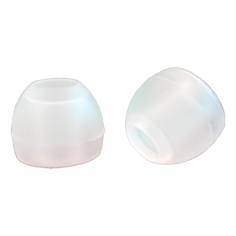 Grado Replacement Ear Tips for GR8e / GR10e — pair of clear silicone ear tips, front and side view