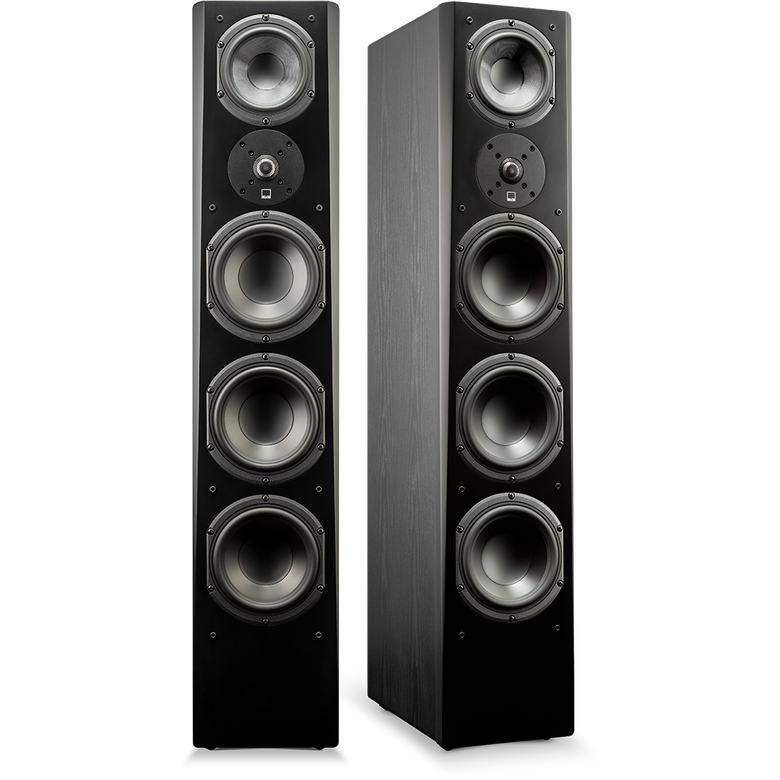 SVS Prime Pinnacle Floorstanding Speaker - Black Ash, front view