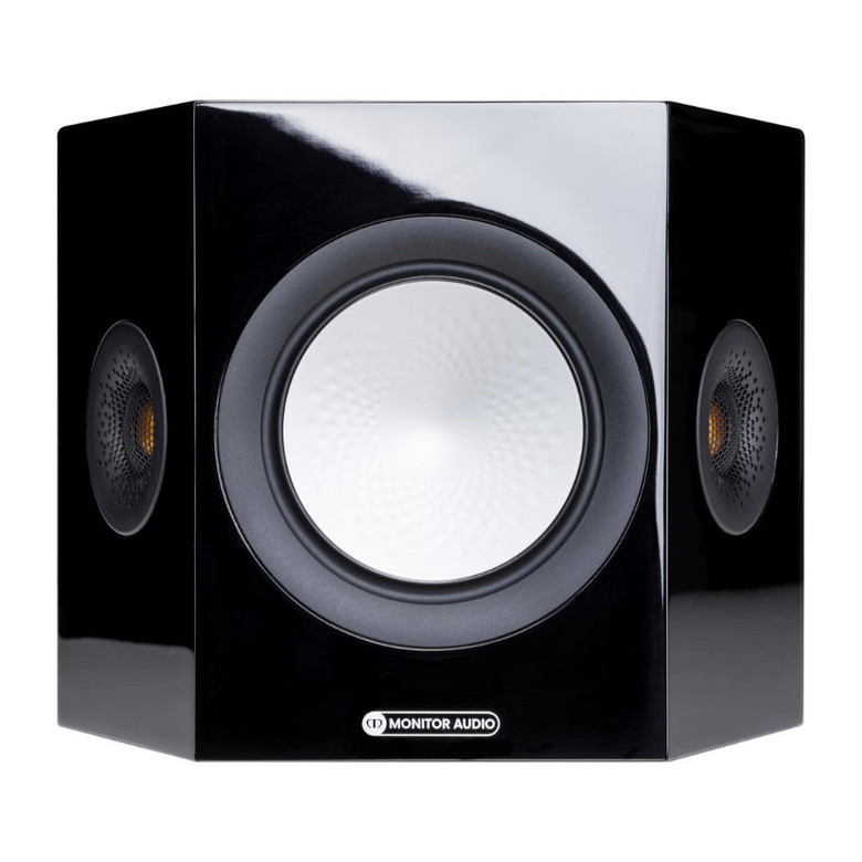 Monitor Audio Silver FX 7G Surround Speaker - Gloss Black - Front View Without Grille