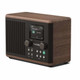 Pure Classic H4 Radio Black Coffee and Walnut — three-quarter view
