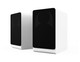 Acoustic Energy AE100 MK2 Bookshelf Speakers Satin White (Pair) — front view (grilles on)