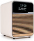 Ruark R1 Mk4 Deluxe Bluetooth Radio Light Cream — three-quarter view with display