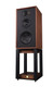 Wharfedale Linton Standmount Speakers Walnut (Pair) — three-quarter angle (left)
