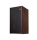 Wharfedale Linton Standmount Speakers Walnut (Pair) — three-quarter angle (grille on)