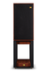 Wharfedale Linton Standmount Speakers Mahogany Red (Pair) — front view on stand (grille on)