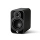 Q Acoustics 5010 Bookshelf Speakers Satin Black (Pair) — angled view (no grille)