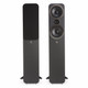 Q Acoustics 3050i Floorstanding Speakers Graphite Grey (Pair) — front hero shot showing one speaker with grille and one without