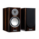 Monitor Audio Gold 100 5G Bookshelf Speaker Piano Ebony (Pair) — front view (one grille on)