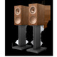 KEF R3 Meta Standmount Speakers Walnut (Pair) — with stands