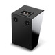 KEF R8a Dolby Atmos Speaker Gloss Black — rear panel showing binding posts and keyhole wall mount