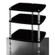 Solid Steel HF-3 Hi-Fi Rack (Gloss Black) — front view