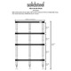 Solid Steel HS-4 Hi-Fi Rack (Flat Black) — dimensions diagram