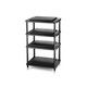 Solid Steel S5-4 Hi-Fi Rack in Black — alternative angle showing twin-shelf construction