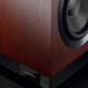 Bowers & Wilkins DB2D Active Subwoofer Rosenut — driver and badge close-up