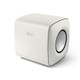KEF KC62 Subwoofer Mineral White — three-quarter view