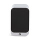 Q Acoustics 3020C Bookshelf Speakers Arctic White — front view with grille on