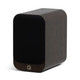 Q Acoustics 3010c Bookshelf Speakers Walnut (Pair) — front angled view (grille on)