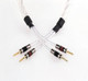 QED Signature Genesis Silver Spiral Terminated Speaker Cable (3m Pair) — terminated ends with banana plugs