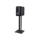 Q Acoustics Q Active 200 Bookshelf Speaker Black on FS50 Stand — angled view