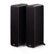 Q Acoustics M40 Wireless Micro-Tower Speakers Black front angled pair view