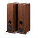Q Acoustics M40 Wireless Micro-Tower Speakers Walnut (Pair) — rear view