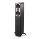 Q Acoustics Concept 50 Floorstanding Speakers Gloss Black (Pair) — front three-quarter view (grille off)