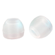 Grado Replacement Ear Tips for GR8e / GR10e — pair of clear silicone ear tips, front and side view