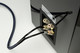 SVS SoundPath Ultra Speaker Cable 4mm Banana (15m Single) — banana plugs connected to speaker terminals