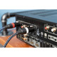 SVS SoundPath Balanced XLR Audio Cable - plugged into AV receiver rear panel