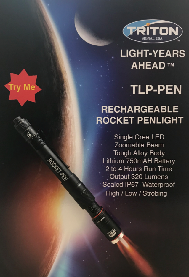 320 Lumens Rechargeable Rocket Pen Flashlight