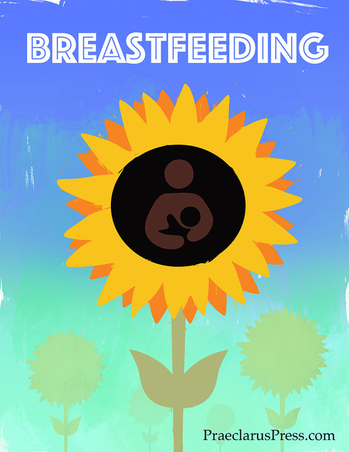 Free downloadable poster-Breastfeeding Sunflower