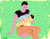 Mother with short hair breastfeeding baby